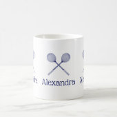 Crossed Squash Racquets Blue Koffiemok (Center)