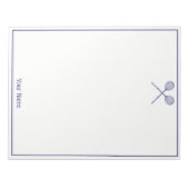 Crossed Squash Racquets Blue Notitieblok (Voorkant)