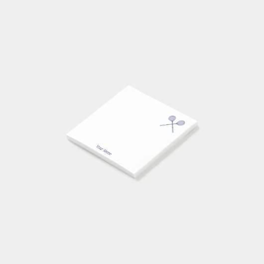 Crossed Squash Racquets Blue Post-it® Notes (Schuin)