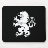 Crossed Tail Rampant Lion Heraldry Mousepad Muismat (Voorkant)