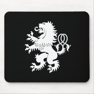 Crossed Tail Rampant Lion Heraldry Mousepad Muismat