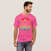 Crossed Tennis Racket Sports Lover T-shirt (Voorkant volledig)