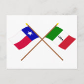 Crossed Texas en Alamo Flags Briefkaart (Voorkant)