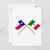 Crossed Texas en Alamo Flags Briefkaart (Voorkant / Achterkant)