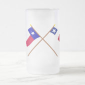 Crossed Texas en Dodson Flags Matglas Bierpul (Center)