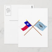 Crossed Texas en New Orleans Grays Flags Briefkaart (Voorkant / Achterkant)