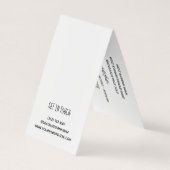 Crossed Twigs & Heart Handgemaakte Hang Label Visitekaartje (Achterkant)