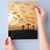 Crosses en Sunset Easter Flyer,  Flyer (Hand)