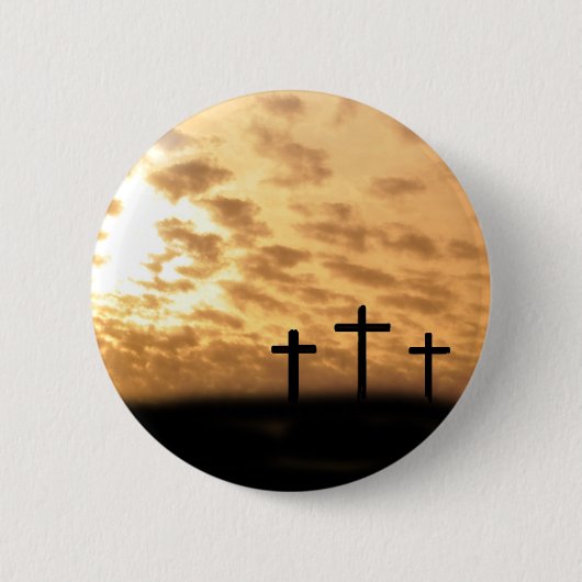 Crosses en zandbakken ronde button 5,7 cm (Voorkant)