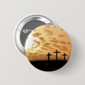 Crosses en zandbakken ronde button 5,7 cm (Voorkant /achterkant)