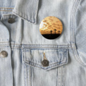 Crosses en zandbakken ronde button 5,7 cm (In situ)