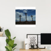 Crosses in Calvariate Crucifixe Jezus Christus Art Poster (Thuiskantoor)