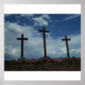 Crosses in Calvariate Crucifixe Jezus Christus Art Poster (Voorkant)