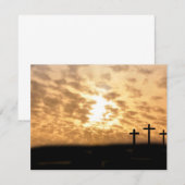 Crosses op een  uitnodiging op een heuvel (Voorkant / Achterkant)