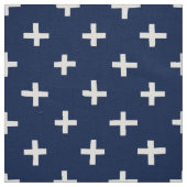 Crosses Pattern - Indigo Stof (Swatch)