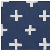 Crosses Pattern - Indigo Stof (Close Up)