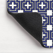 Crosses & Squares Blue - Mousepad Muismat (Hoek)