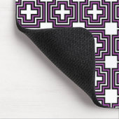 Crosses & Squares Paars - Mousepad Muismat (Hoek)