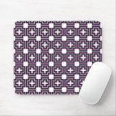 Crosses & Squares Paars - Mousepad Muismat (Met muis)