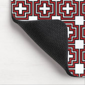 Crosses & Squares Red - Mousepad Muismat (Hoek)