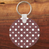 Crosses & Squares Red - Sleutelhanger (Voorkant)