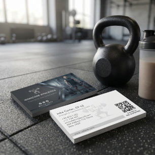 CrossFit Coach Zakelijk Modern metal staal Visitekaartje