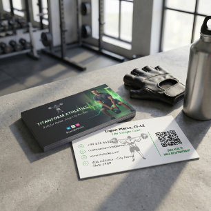 CrossFit Coach Zakelijk Modern Power Groen Visitekaartje