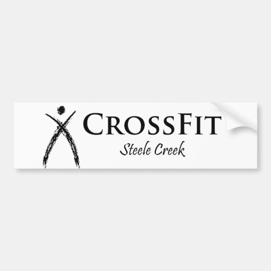 CrossFit Logo zwart Bumpersticker (Voorkant)