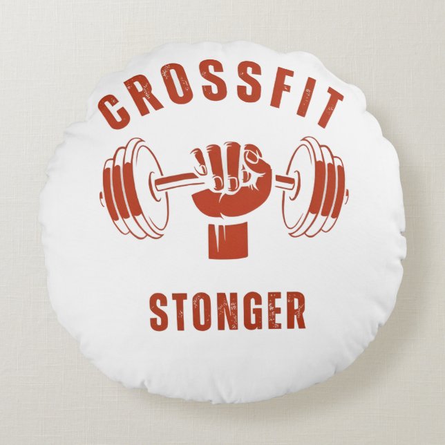 CrossFit Stronger--Power & Strength Mindset Rond Kussen (Voorkant)