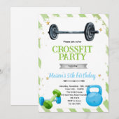 CrossFit verjaardagsfeest uitnodiging (Voorkant / Achterkant)