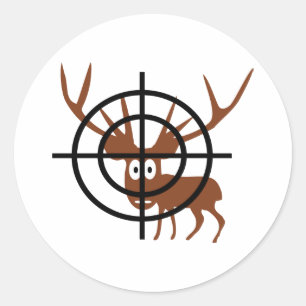 Crosshair Deer Ronde Sticker