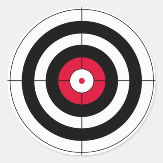 Crosshars BullsEYE Target Ronde Sticker (Voorkant)
