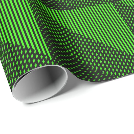 Crosshatch Op Art Cadeaupapier (Rol Hoek)