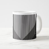 Crosshatch Op Art Grote Koffiekop (Voorkant rechts)