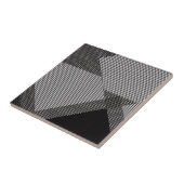Crosshatch Op Art Tegeltje (Zijkant)