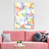 Crosshatch Quilt I Canvas Afdruk (Insitu (Woonkamer))