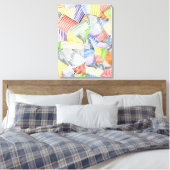 Crosshatch Quilt I Canvas Afdruk (Insitu (Slaapkamer))