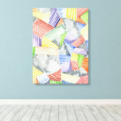 Crosshatch Quilt I Canvas Afdruk (Insitu (Houten vloer))