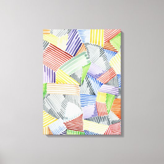 Crosshatch Quilt I Canvas Afdruk (Voorkant)