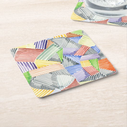 Crosshatch Quilt I Kartonnen Onderzetters (Schuin)