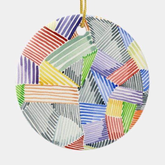 Crosshatch Quilt I Keramisch Ornament (Voorkant)