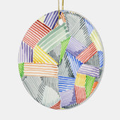 Crosshatch Quilt I Keramisch Ornament (Links)