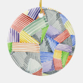 Crosshatch Quilt I Keramisch Ornament (Achterkant)