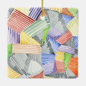 Crosshatch Quilt I Keramisch Ornament (Achterkant)