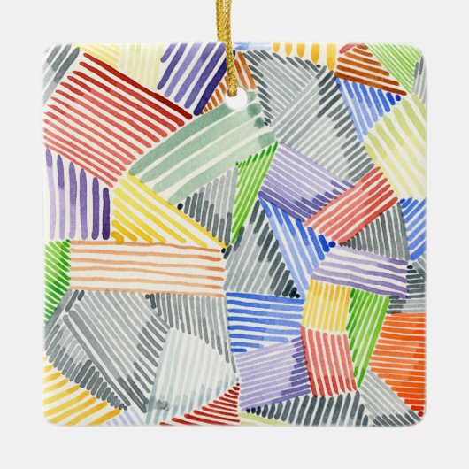 Crosshatch Quilt I Keramisch Ornament (Voorkant)