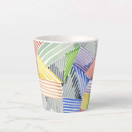 Crosshatch Quilt I Latte Mok (Voorkant)