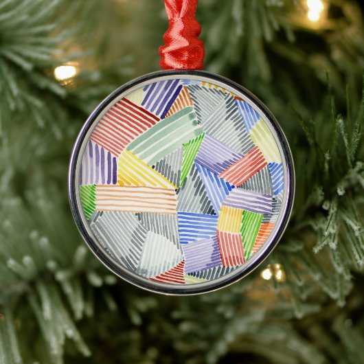 Crosshatch Quilt I Metalen Ornament (Boom)