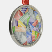 Crosshatch Quilt I Metalen Ornament (Rechts)