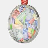 Crosshatch Quilt I Metalen Ornament (Links)