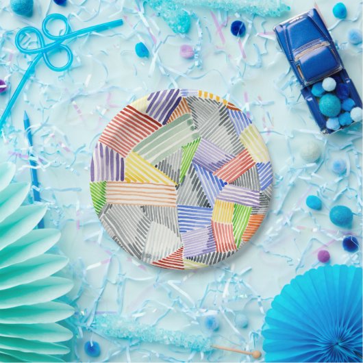 Crosshatch Quilt I Papieren Bordje (Feest)